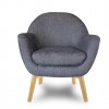 chair Evora fabric with Wooden legs