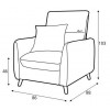 armchairs Nils relax function dimension draw