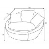 Armchair swivel Maui 1.5R draw dimensions